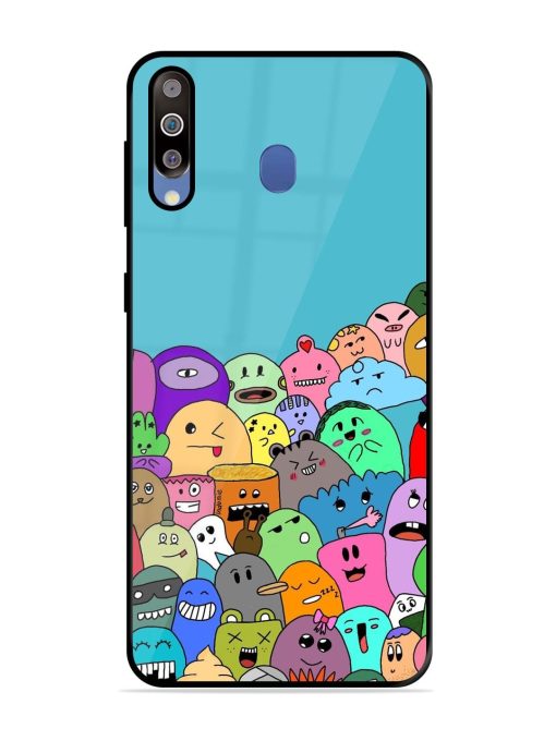 Monster Mash Glossy Soft Edge Case for Samsung Galaxy M30 Chachhi