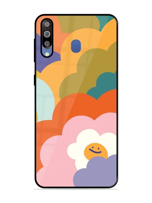 Happy Flower Power Glossy Soft Edge Case for Samsung Galaxy M30