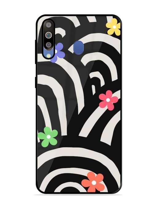 Rainbow Arcs Glossy Soft Edge Case for Samsung Galaxy M30 Chachhi