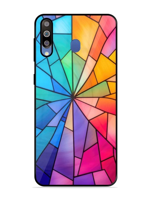 Stained Glass Kaleidoscope Of Colors Glossy Soft Edge Case for Samsung Galaxy M30 Chachhi