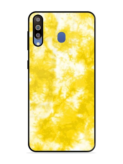 Golden Tie-Dye Twirl Glossy Soft Edge Case for Samsung Galaxy M30 Chachhi