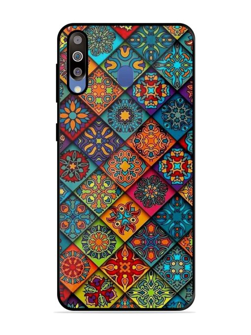 Patchwork Mandala Mosaic Glossy Soft Edge Case for Samsung Galaxy M30 Chachhi