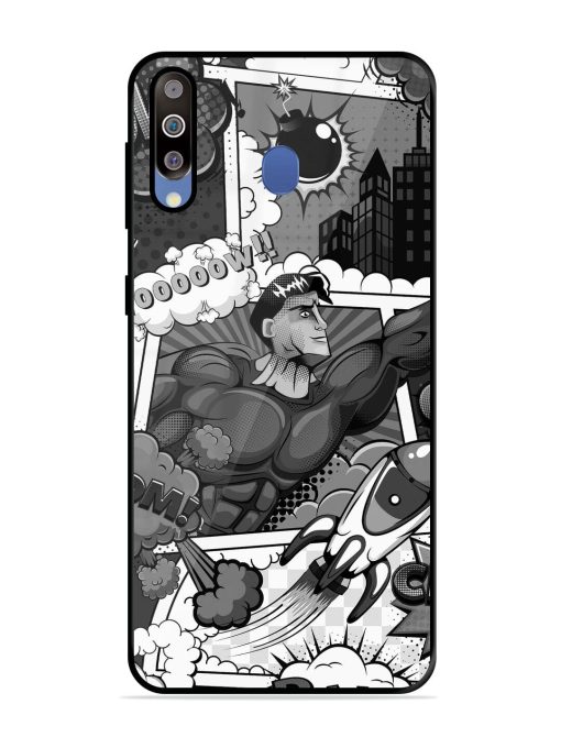 Comic Book Chaos Glossy Soft Edge Case for Samsung Galaxy M30 Chachhi