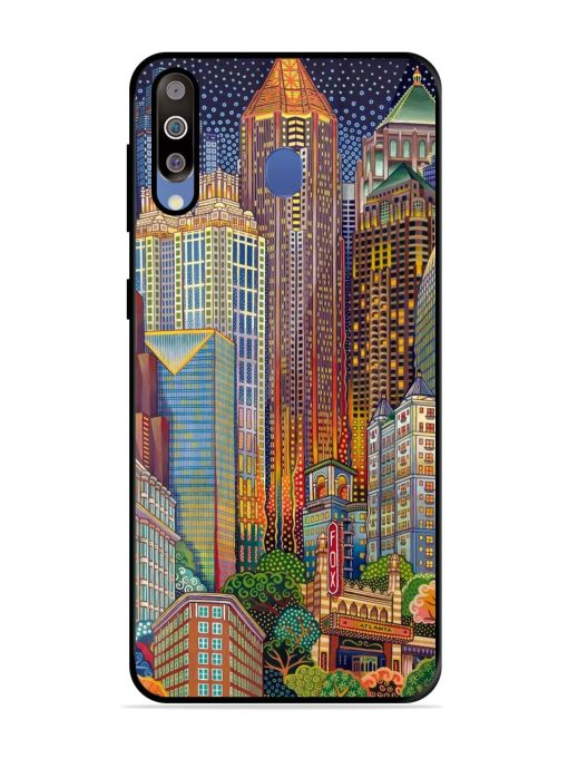 Neon Nightscape Glossy Soft Edge Case for Samsung Galaxy M30 Chachhi