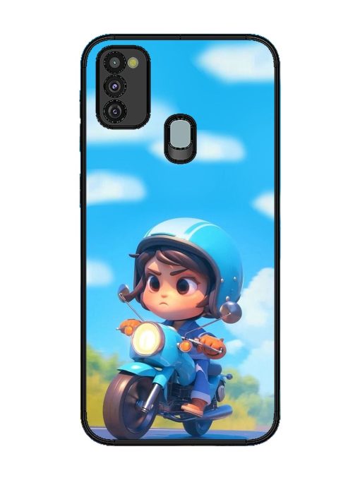 Little Rider Glossy Soft Edge Case for Samsung Galaxy M30S Chachhi