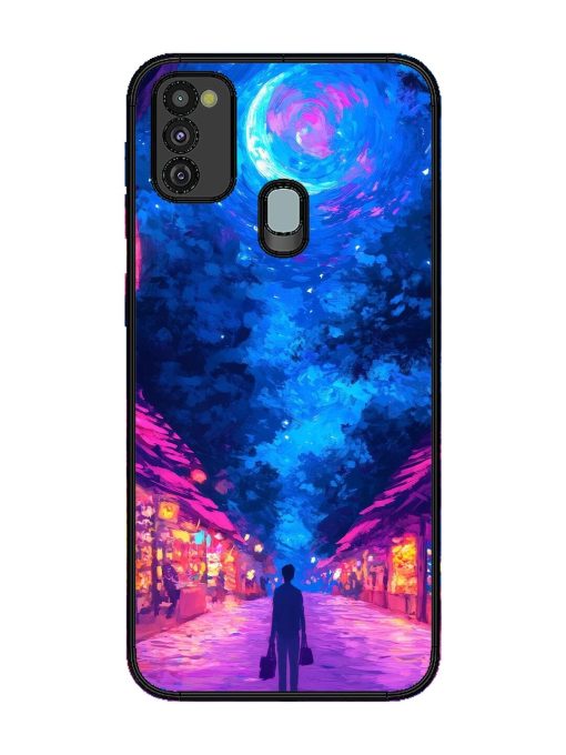 Neon Nightscape Glossy Soft Edge Case for Samsung Galaxy M30S Chachhi