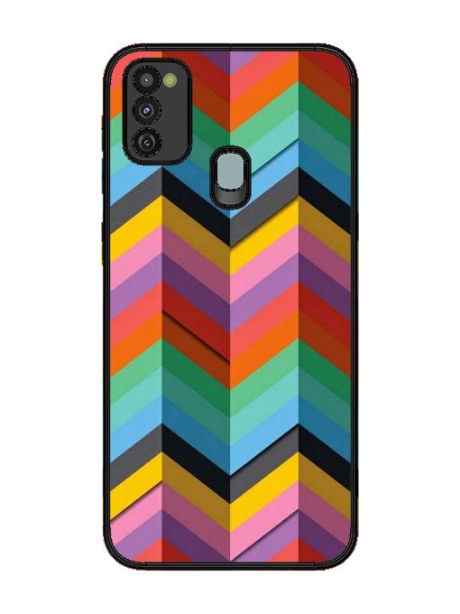 Colorful Zigzag Glossy Soft Edge Case for Samsung Galaxy M30S Chachhi