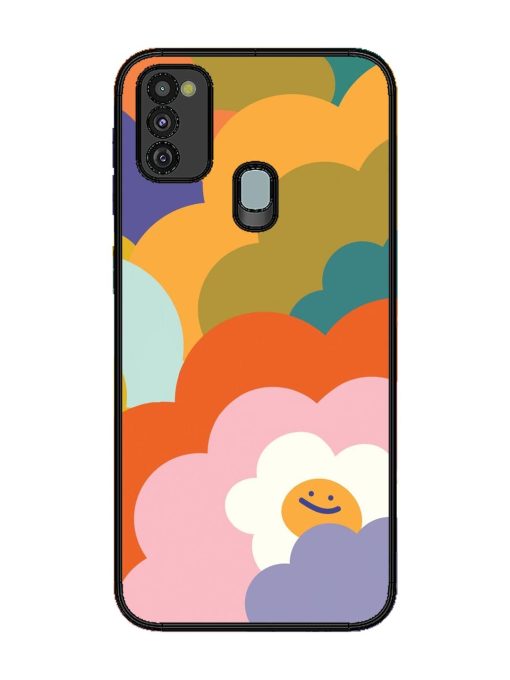 Happy Flower Power Glossy Soft Edge Case for Samsung Galaxy M30S Chachhi