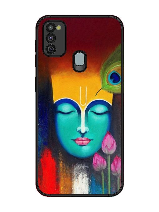 Divine Tranquility: The Face Of Krishna Glossy Soft Edge Case for Samsung Galaxy M30S Chachhi