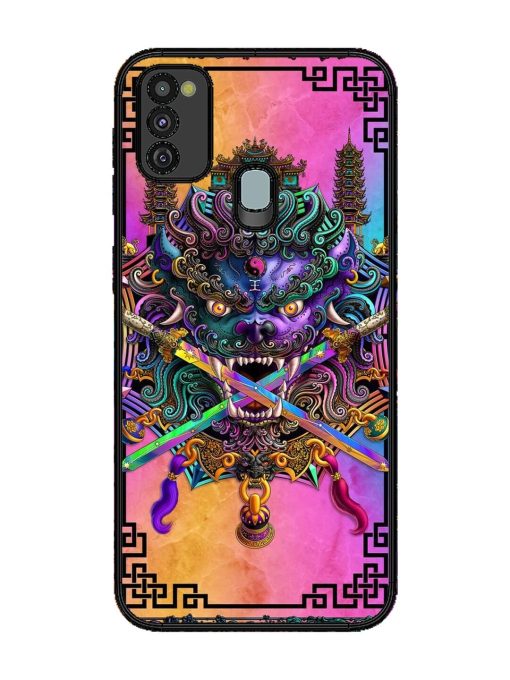 Psychedelic Fu Dog Tapestry Glossy Soft Edge Case for Samsung Galaxy M30S Chachhi