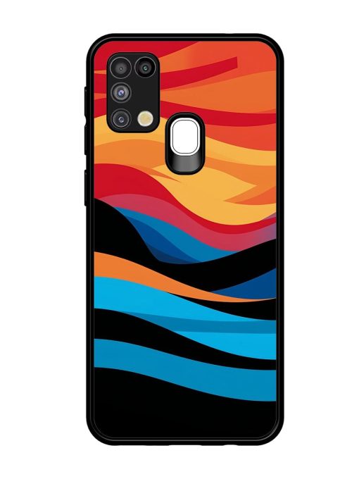 Blazing Currents Glossy Soft Edge Case for Samsung Galaxy M31 Chachhi