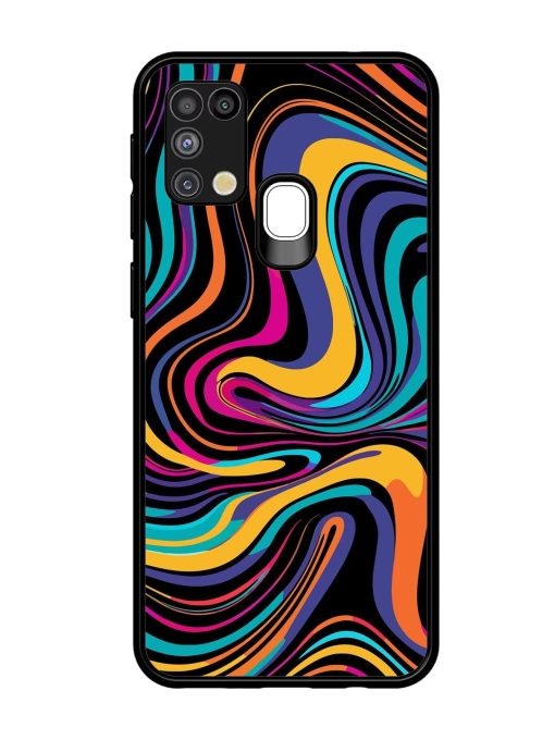 Psychedelic Swirl Glossy Soft Edge Case for Samsung Galaxy M31 Chachhi