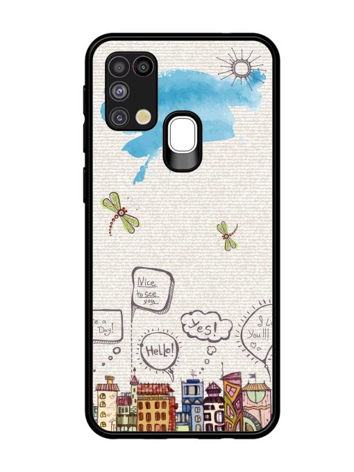 Doodle City Glossy Soft Edge Case for Samsung Galaxy M31 Chachhi