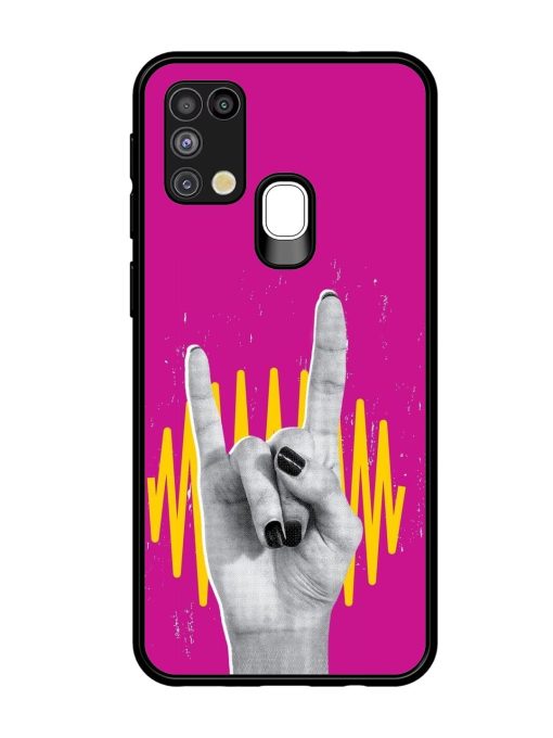 Rock Hand Glossy Soft Edge Case for Samsung Galaxy M31 Chachhi