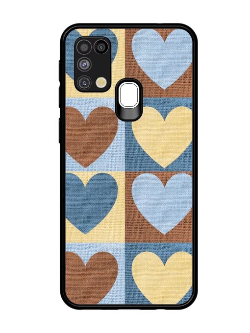 Hearts On Canvas Glossy Soft Edge Case for Samsung Galaxy M31 Chachhi