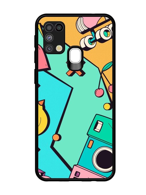 Retro Remix Glossy Soft Edge Case for Samsung Galaxy M31 Chachhi