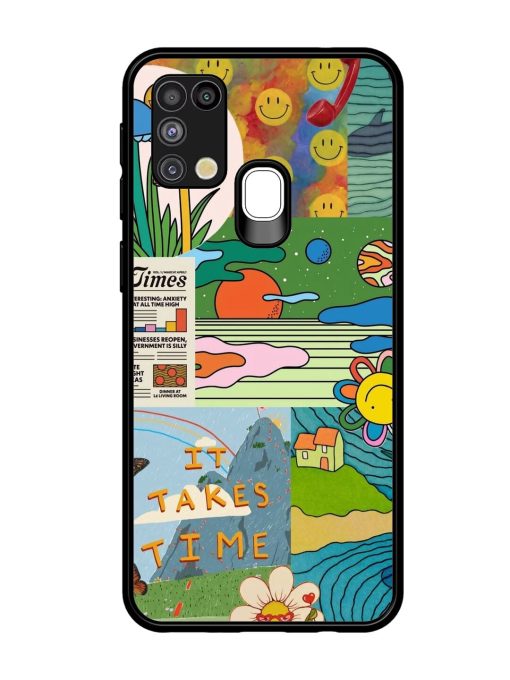 Groovy Vibes Glossy Soft Edge Case for Samsung Galaxy M31 Chachhi