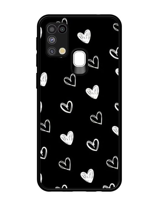 Scattered Hearts Glossy Soft Edge Case for Samsung Galaxy M31