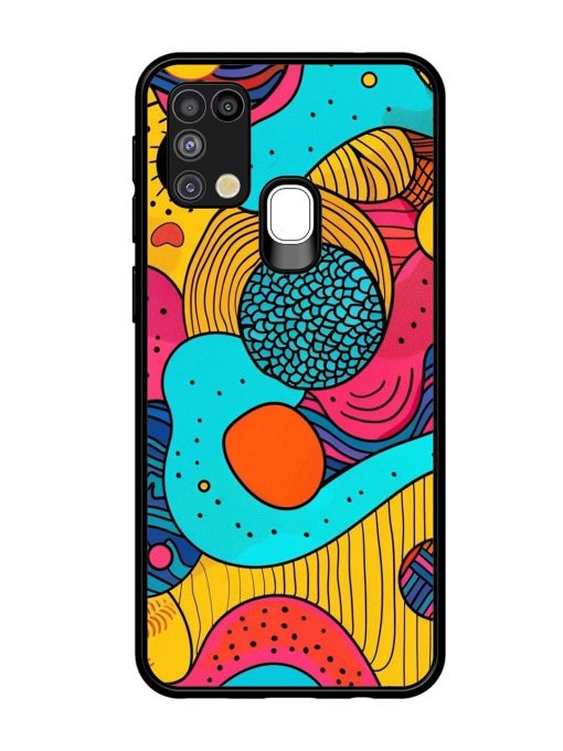 Psychedelic Patterns Glossy Soft Edge Case for Samsung Galaxy M31 Chachhi