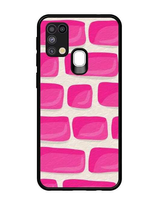 Pink Brick Wall Glossy Soft Edge Case for Samsung Galaxy M31 Chachhi