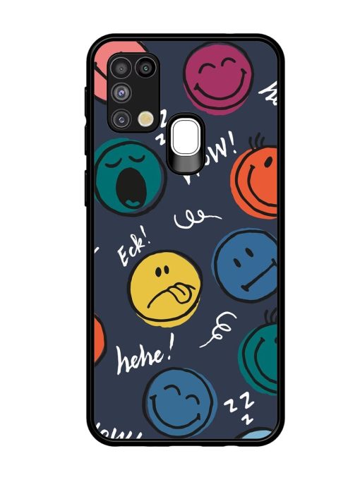 Emoticon Parade Glossy Soft Edge Case for Samsung Galaxy M31 Chachhi