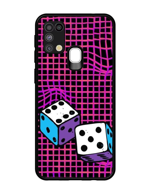 Glitched Dice Glossy Soft Edge Case for Samsung Galaxy M31