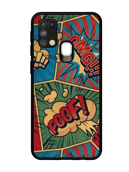 Comic Book Chaos Glossy Soft Edge Case for Samsung Galaxy M31 Chachhi