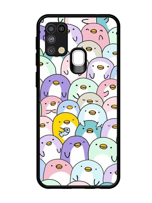 Penguin Party Glossy Soft Edge Case for Samsung Galaxy M31 Chachhi