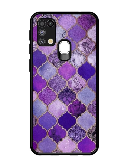 Purple Mosaic Magic Glossy Soft Edge Case for Samsung Galaxy M31 Chachhi