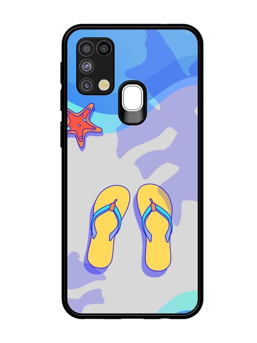 Sandy Toes And Salty Seas Glossy Soft Edge Case for Samsung Galaxy M31 Chachhi