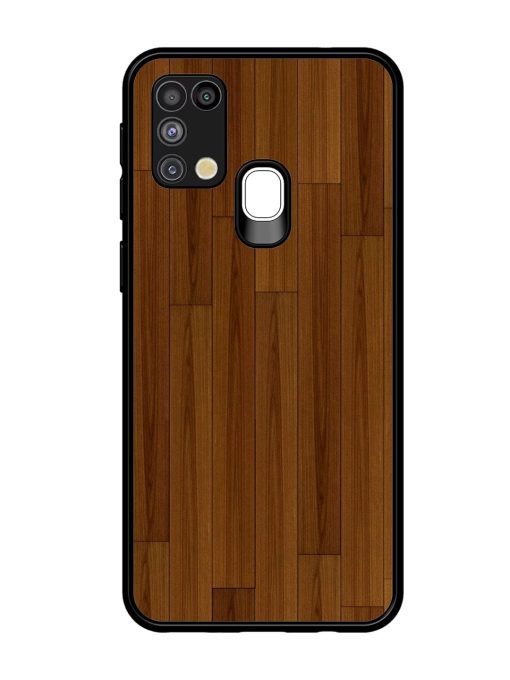 Warm Woodgrain Glossy Soft Edge Case for Samsung Galaxy M31 Chachhi