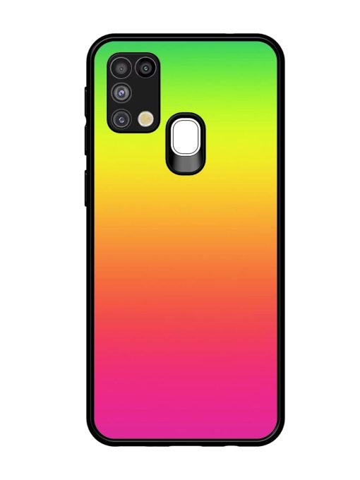 Rainbow Gradient Glossy Soft Edge Case for Samsung Galaxy M31 Chachhi