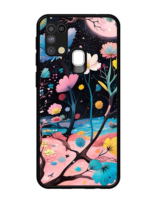 Cosmic Bloom Glossy Soft Edge Case for Samsung Galaxy M31 Chachhi