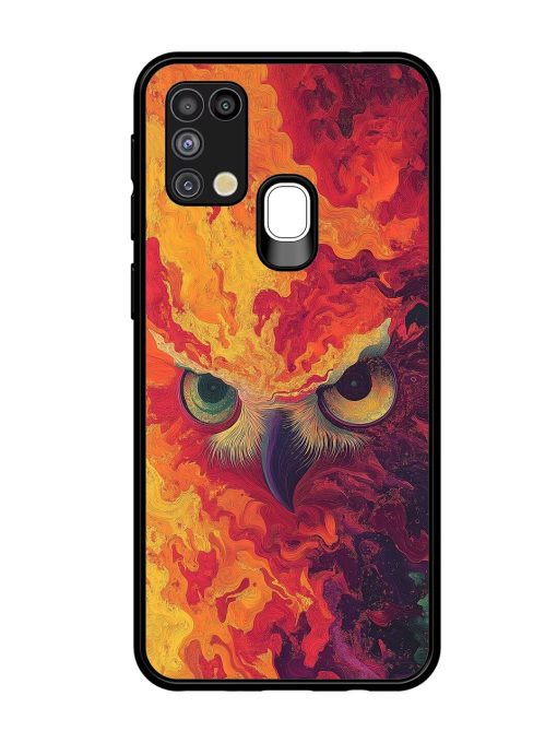 Fiery Owl Glossy Soft Edge Case for Samsung Galaxy M31 Chachhi