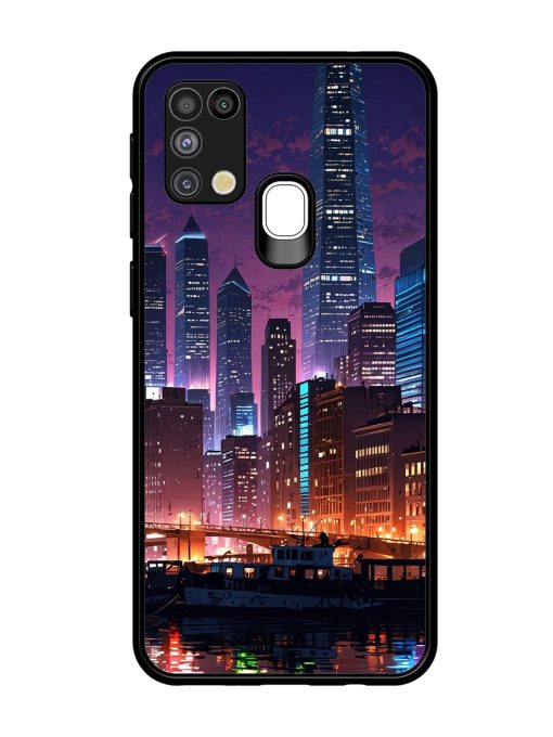 Neon Nightscape Glossy Soft Edge Case for Samsung Galaxy M31