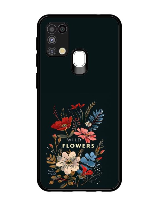 Dark Floral Glossy Soft Edge Case for Samsung Galaxy M31 Chachhi