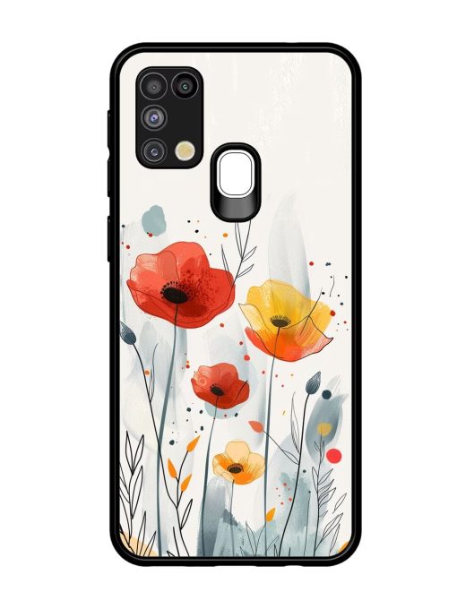 Poppy Fields Glossy Soft Edge Case for Samsung Galaxy M31 Chachhi