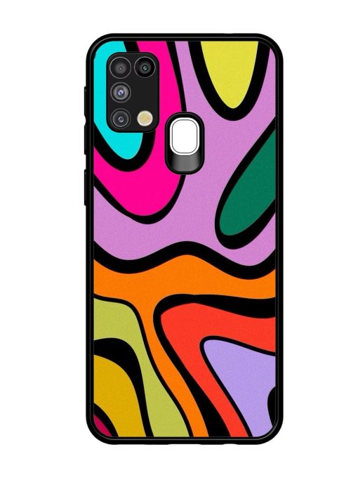 Groovy Swirls Glossy Soft Edge Case for Samsung Galaxy M31 Chachhi