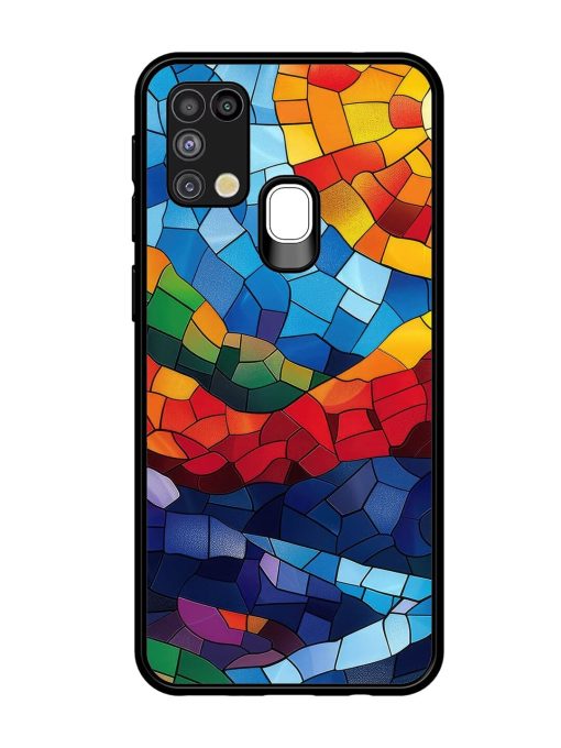 Mosaic Sunset Glossy Soft Edge Case for Samsung Galaxy M31 Chachhi