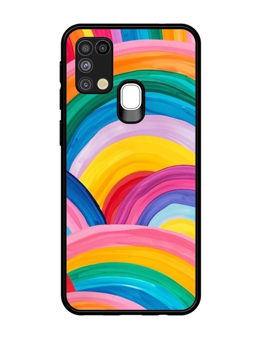 Rainbow Cascade Glossy Soft Edge Case for Samsung Galaxy M31 Chachhi