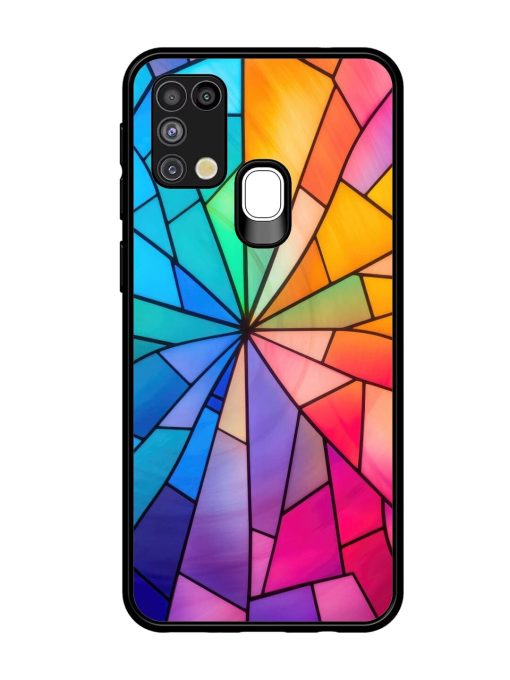 Stained Glass Kaleidoscope Of Colors Glossy Soft Edge Case for Samsung Galaxy M31