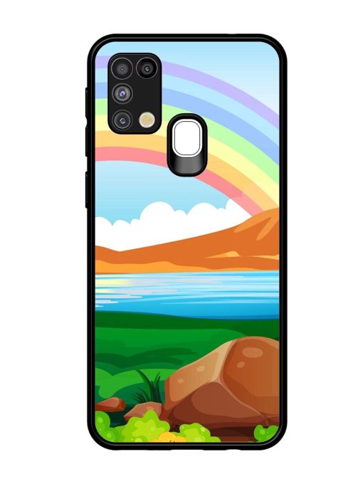 Rainbow Over The Lake Glossy Soft Edge Case for Samsung Galaxy M31 Chachhi