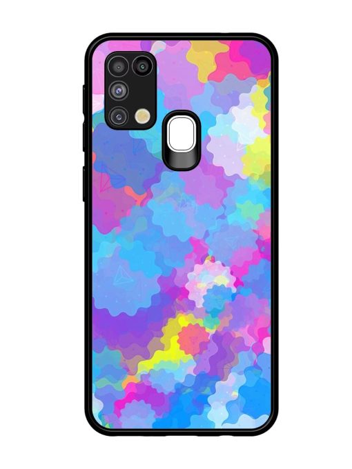 Psychedelic Cloud Burst Glossy Soft Edge Case for Samsung Galaxy M31 Chachhi