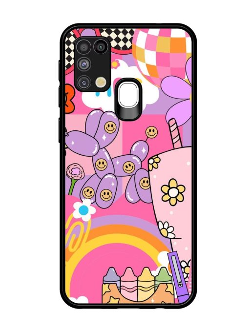 Whimsical Y2K Chaos Glossy Soft Edge Case for Samsung Galaxy M31 Chachhi