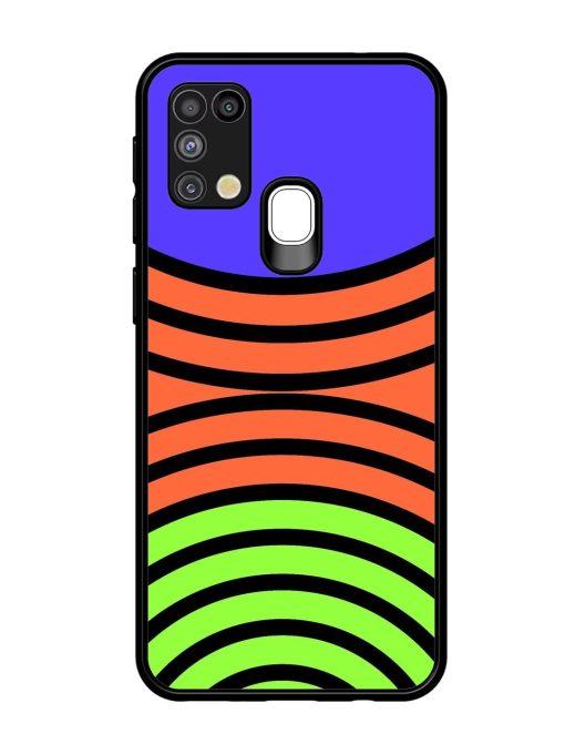 Psychedelic Stripe Symphony Glossy Soft Edge Case for Samsung Galaxy M31 Chachhi