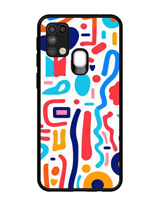 Whimsical Doodle Chaos Glossy Soft Edge Case for Samsung Galaxy M31