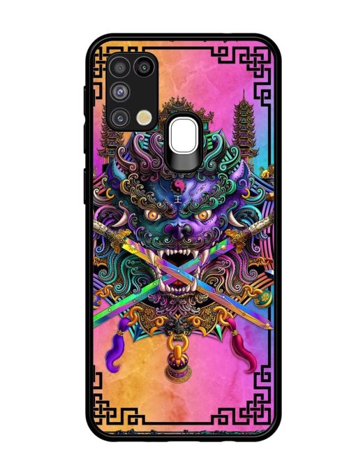 Psychedelic Fu Dog Tapestry Glossy Soft Edge Case for Samsung Galaxy M31