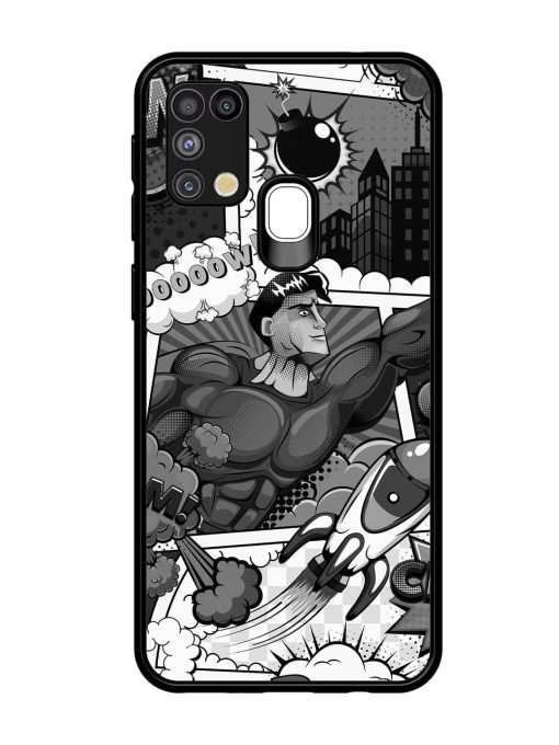 Comic Book Chaos Glossy Soft Edge Case for Samsung Galaxy M31 Chachhi