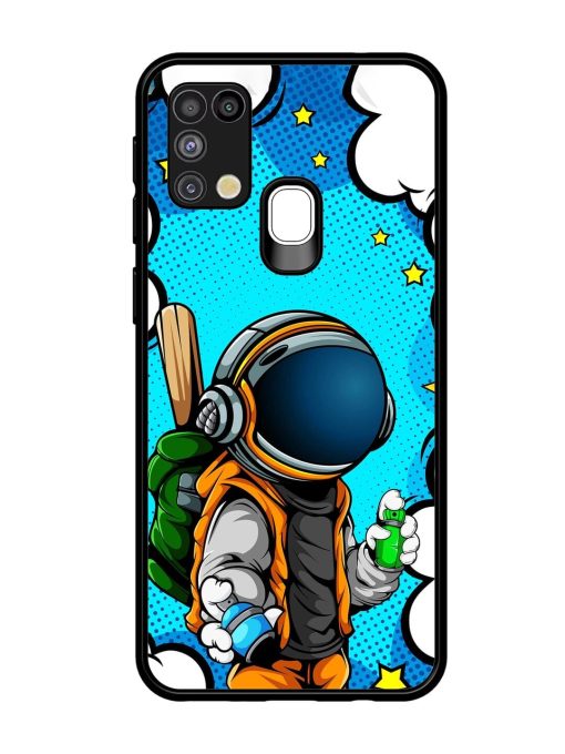 Space Graffiti Artist Glossy Soft Edge Case for Samsung Galaxy M31 Chachhi