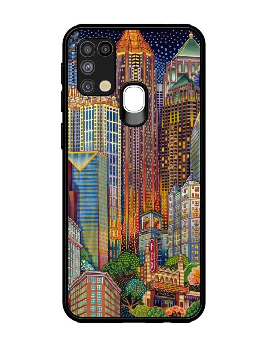 Neon Nightscape Glossy Soft Edge Case for Samsung Galaxy M31 Chachhi